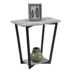 Table d'appoint industrielle avec étagère inférieure