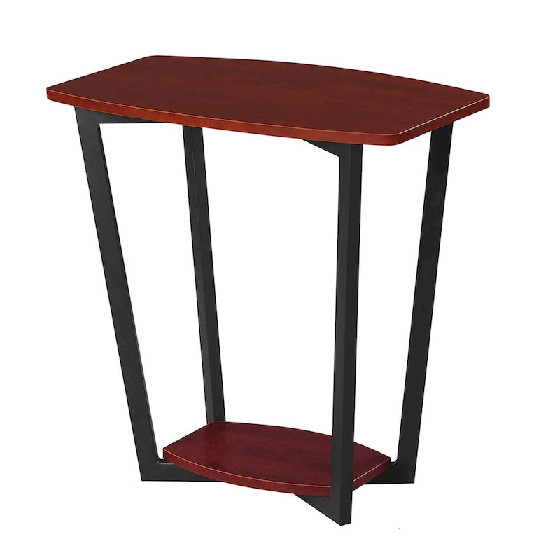 Table d'appoint industrielle avec étagère inférieure
