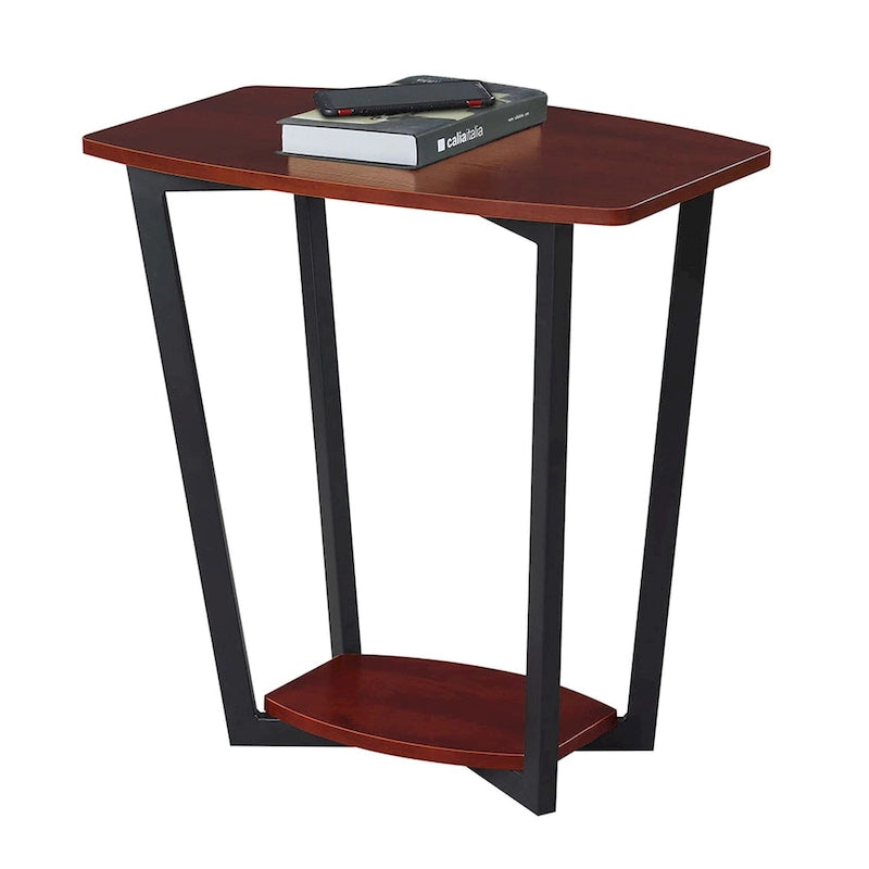 Table d'appoint industrielle avec étagère inférieure