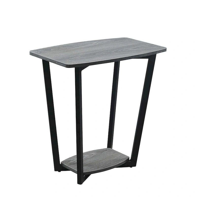 Table d'appoint industrielle avec étagère inférieure