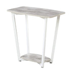 Table d'appoint industrielle avec étagère inférieure