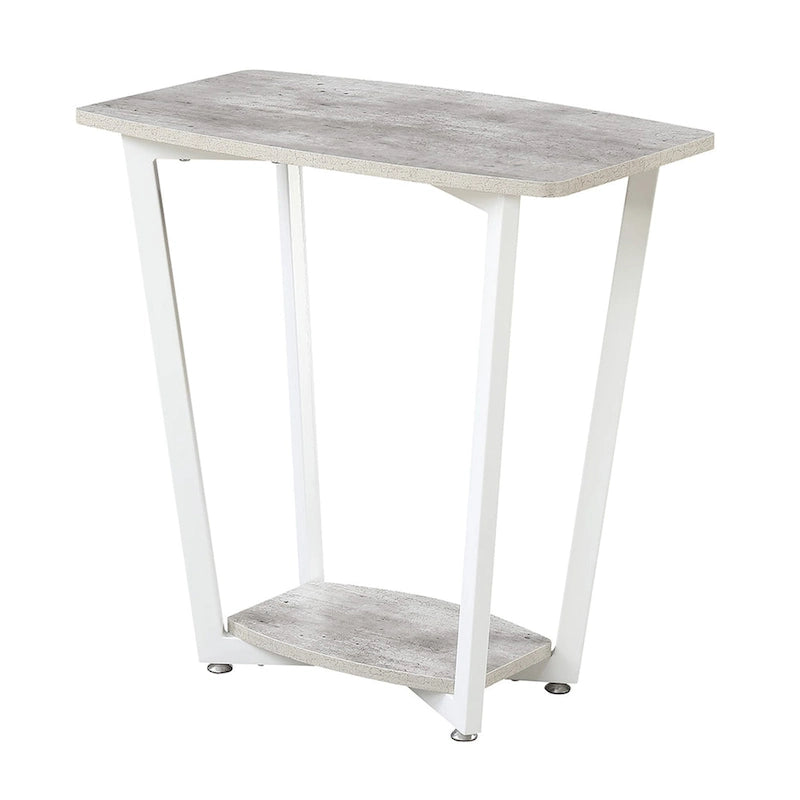Table d'appoint industrielle avec étagère inférieure