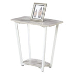 Table d'appoint industrielle avec étagère inférieure