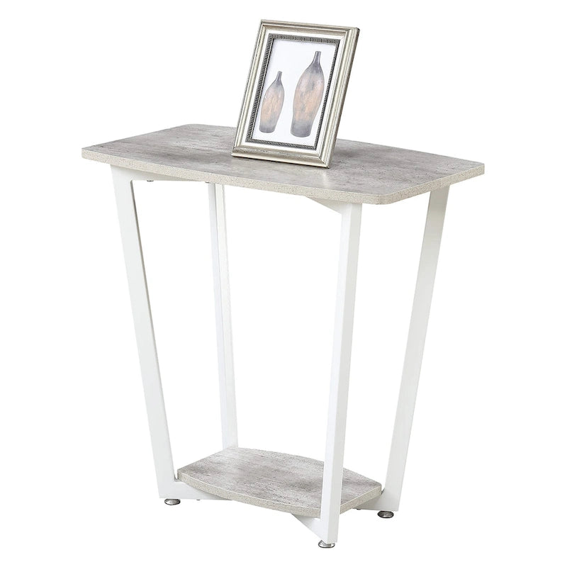 Table d'appoint industrielle avec étagère inférieure