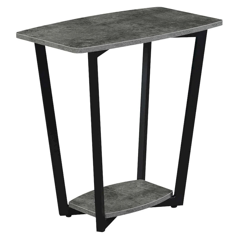 Table d'appoint industrielle avec étagère inférieure