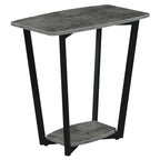 Table d'appoint industrielle avec étagère inférieure