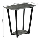 Table d'appoint industrielle avec étagère inférieure