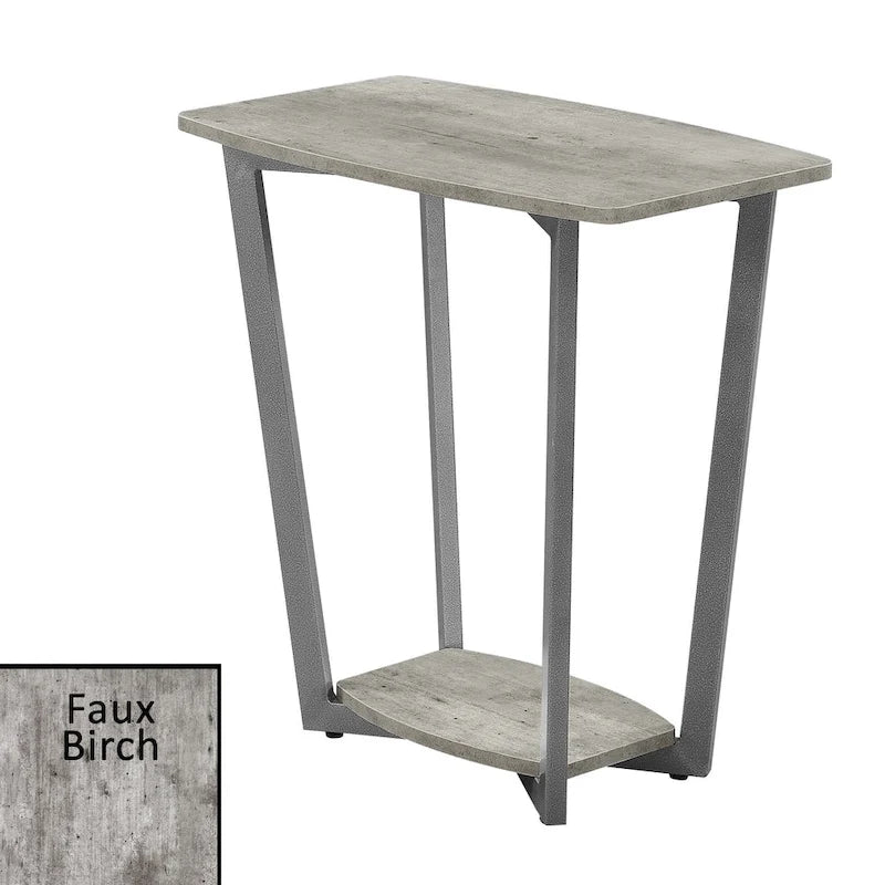 Table d'appoint industrielle avec étagère inférieure