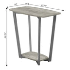Table d'appoint industrielle avec étagère inférieure