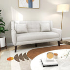 Canapé Loveseat Moderne Capitonnée – Revêtement en Lin