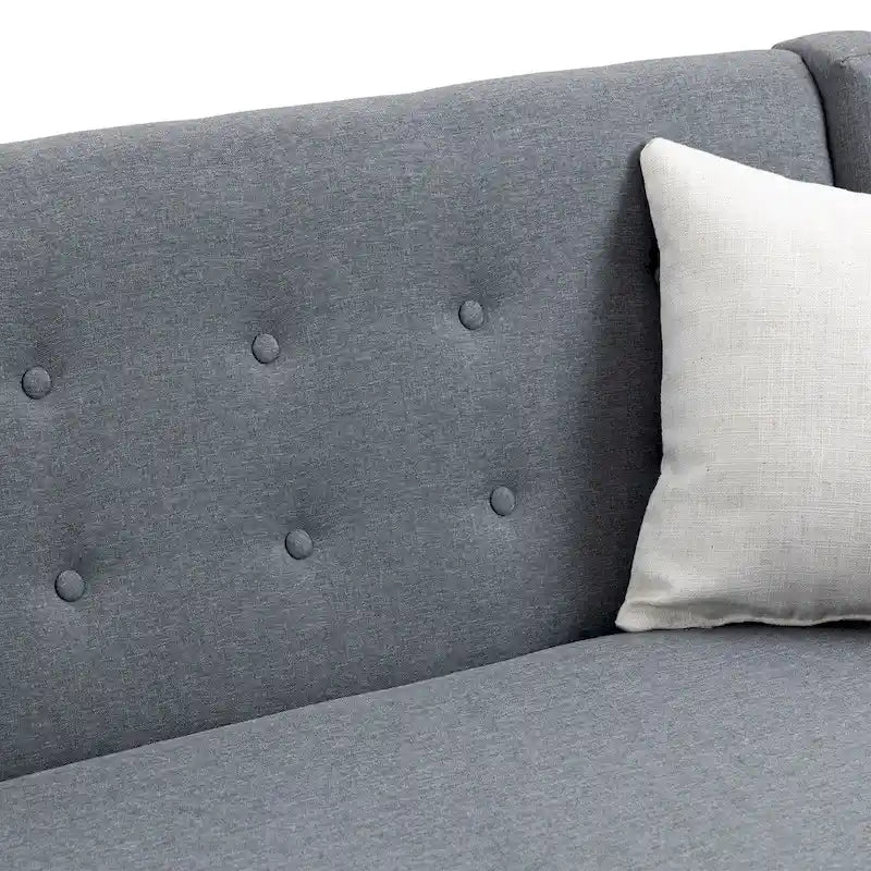 Canapé Loveseat Moderne Capitonnée – Revêtement en Lin