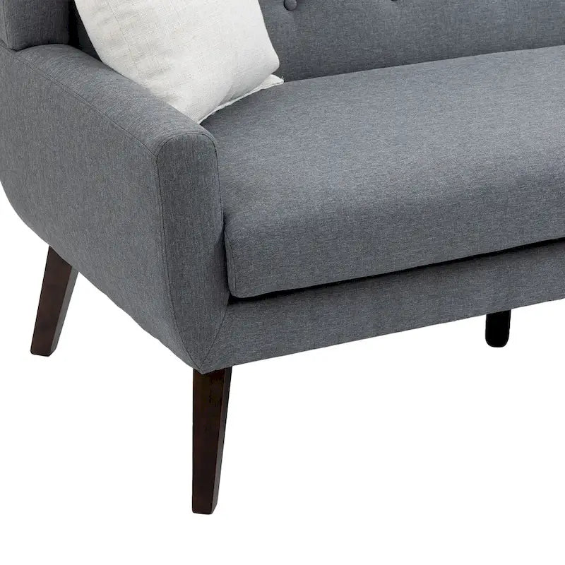 Canapé Loveseat Moderne Capitonnée – Revêtement en Lin
