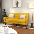 Canapé Loveseat Moderne Capitonnée – Revêtement en Lin
