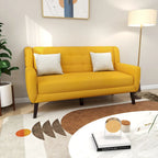 Canapé Loveseat Moderne Capitonnée – Revêtement en Lin