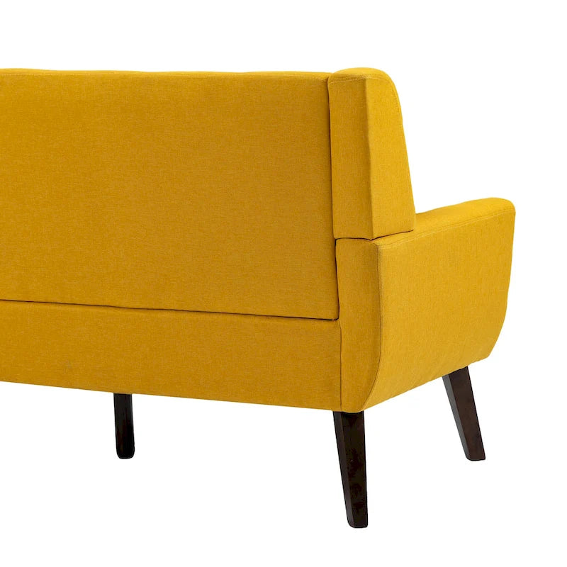Canapé Loveseat Moderne Capitonnée – Revêtement en Lin