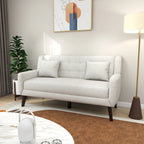 Canapé Loveseat Moderne Capitonnée – Revêtement en Lin