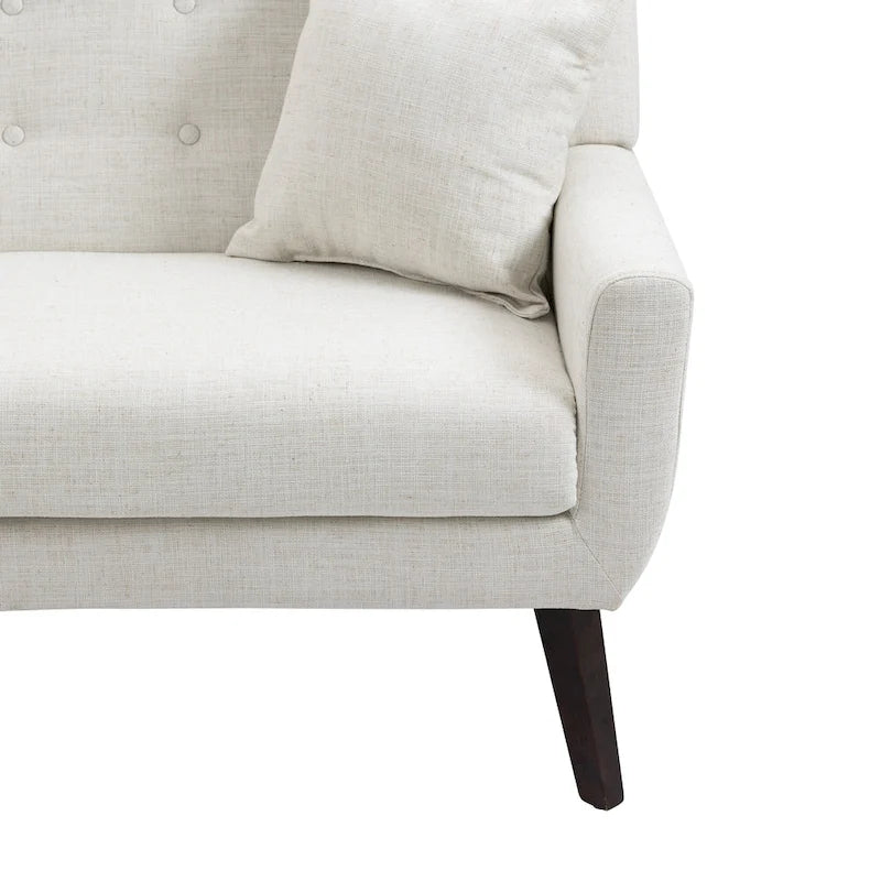 Canapé Loveseat Moderne Capitonnée – Revêtement en Lin