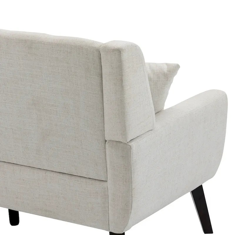 Canapé Loveseat Moderne Capitonnée – Revêtement en Lin