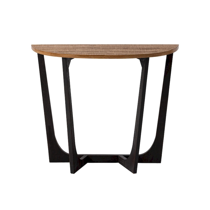 Table d'appoint rustique de ferme avec étagère inférieure, style campagnard français