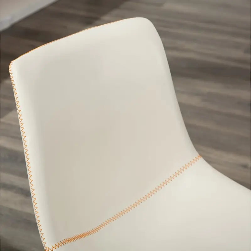 Chaises de salle à manger sans accoudoirs en similicuir, lot de 2