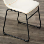 Chaises de salle à manger sans accoudoirs en similicuir, lot de 2
