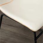 Chaises de salle à manger sans accoudoirs en similicuir, lot de 2