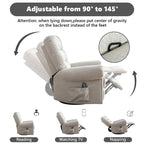 Fauteuil inclinable, pivotant et basculant de grande taille avec fonction massage