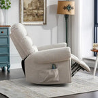 Fauteuil inclinable, pivotant et basculant de grande taille avec fonction massage