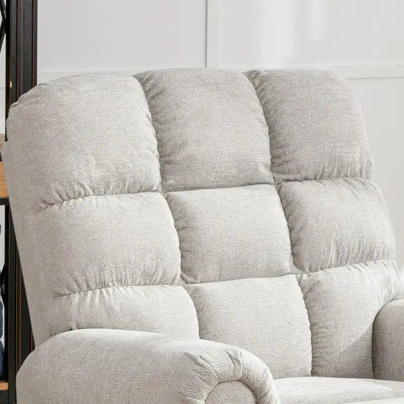 Fauteuil inclinable, pivotant et basculant de grande taille avec fonction massage
