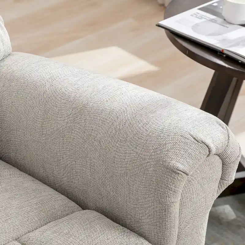 Fauteuil inclinable, pivotant et basculant de grande taille avec fonction massage