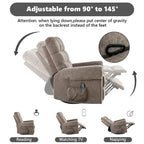 Fauteuil inclinable, pivotant et basculant de grande taille avec fonction massage