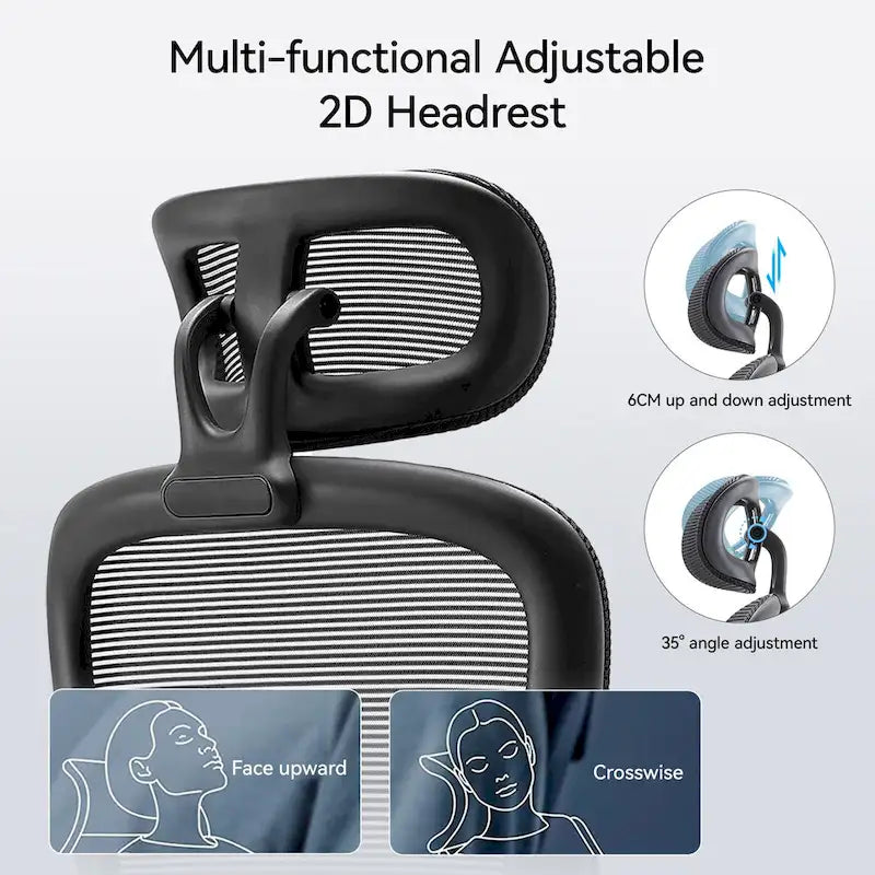 Fauteuil de bureau ergonomique à dossier haut pour personnes fortes et de grande taille - Noir