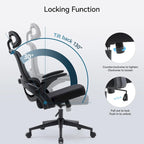 Fauteuil de bureau ergonomique à dossier haut pour personnes fortes et de grande taille - Noir
