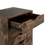 Commode en bois à 9 tiroirs avec tiroirs à glissement fluide