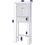 Étagère de salle de bain au-dessus des toilettes avec armoire de rangement et tiroir