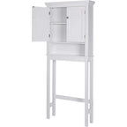 Étagère de salle de bain au-dessus des toilettes avec armoire de rangement et tiroir