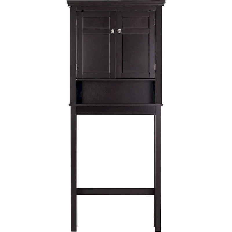 Étagère de salle de bain au-dessus des toilettes avec armoire de rangement et tiroir