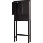 Étagère de salle de bain au-dessus des toilettes avec armoire de rangement et tiroir