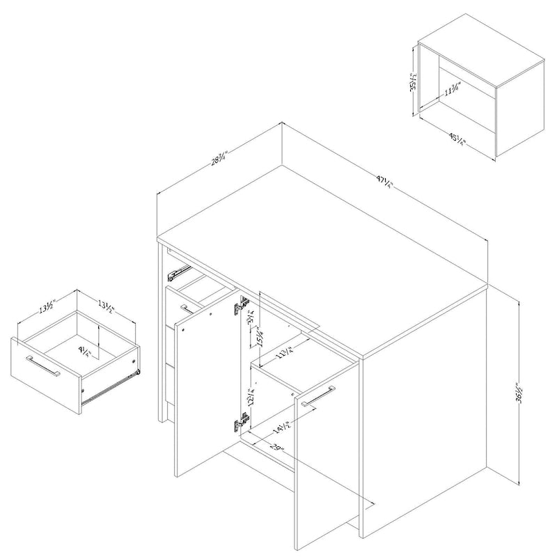 Îlot de cuisine Myro avec rangement