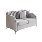 Canapé moderne en velours gris argenté