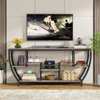 Console de 70,9 pouces avec 7 étagères – Table d'appoint étroite pour entrée et salon