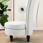 Lot de 2 chaises d'appoint hautes sans accoudoirs en velours avec rangement