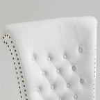 Lot de 2 chaises d'appoint hautes sans accoudoirs en velours avec rangement