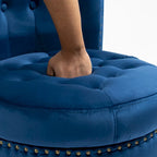 Lot de 2 chaises d'appoint hautes sans accoudoirs en velours avec rangement