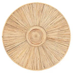 Table basse ronde en rotin avec pieds minimalistes
