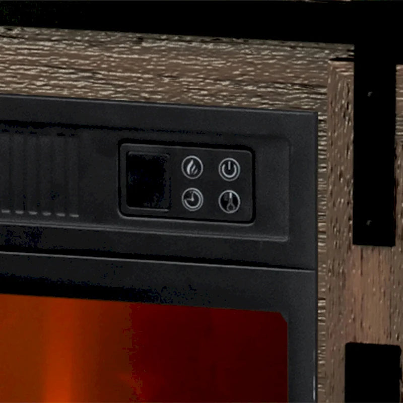 Meuble TV de 68 pouces avec insert de cheminée électrique de 23 pouces