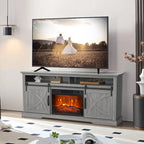 Meuble TV de 68 pouces avec insert de cheminée électrique de 23 pouces