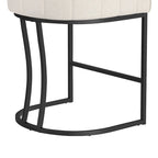 Lot de 4 tabourets de bar modernes de 66 cm avec dossier bas et cadre en métal, hauteur comptoir