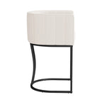 Lot de 4 tabourets de bar modernes de 66 cm avec dossier bas et cadre en métal, hauteur comptoir