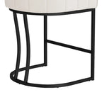 Lot de 4 tabourets de bar modernes de 66 cm avec dossier bas et cadre en métal, hauteur comptoir